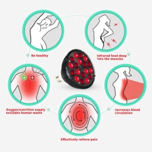 Picture of Remote Control Led Infrared Light Therapy For Body Figure Management Portable Red Light Bulb