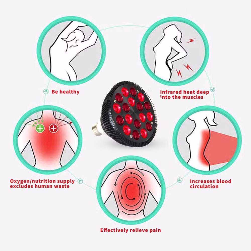 Picture of Remote Control Led Infrared Light Therapy For Body Figure Management Portable Red Light Bulb